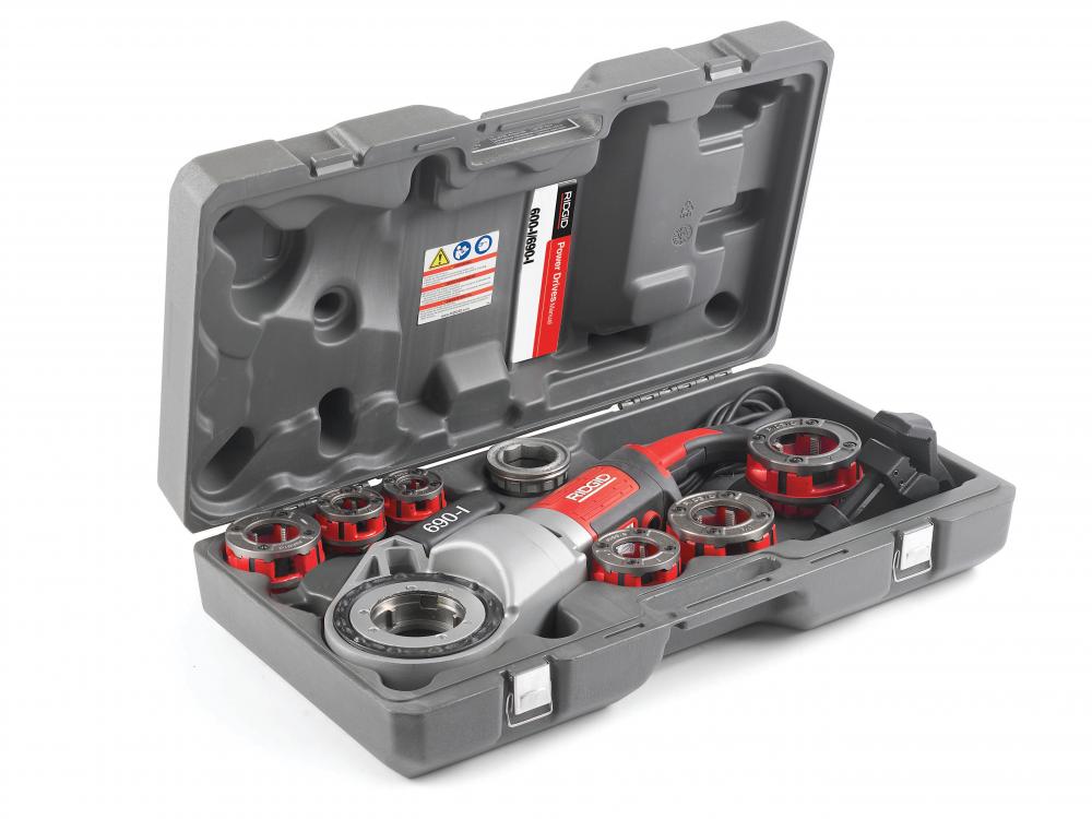 Power Drive 1/2" - 2" NPT Die Heads, Case, & Support Arm