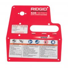 RIDGID Tool Company 94207 - Control Panel Label