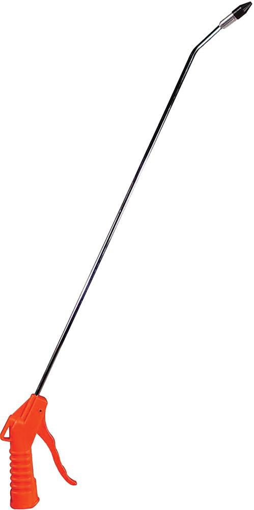 DELUXE AIR BLOW GUN WITH 20" LONG ANGLED NOZZLE, 1/2" RUBBER TIP