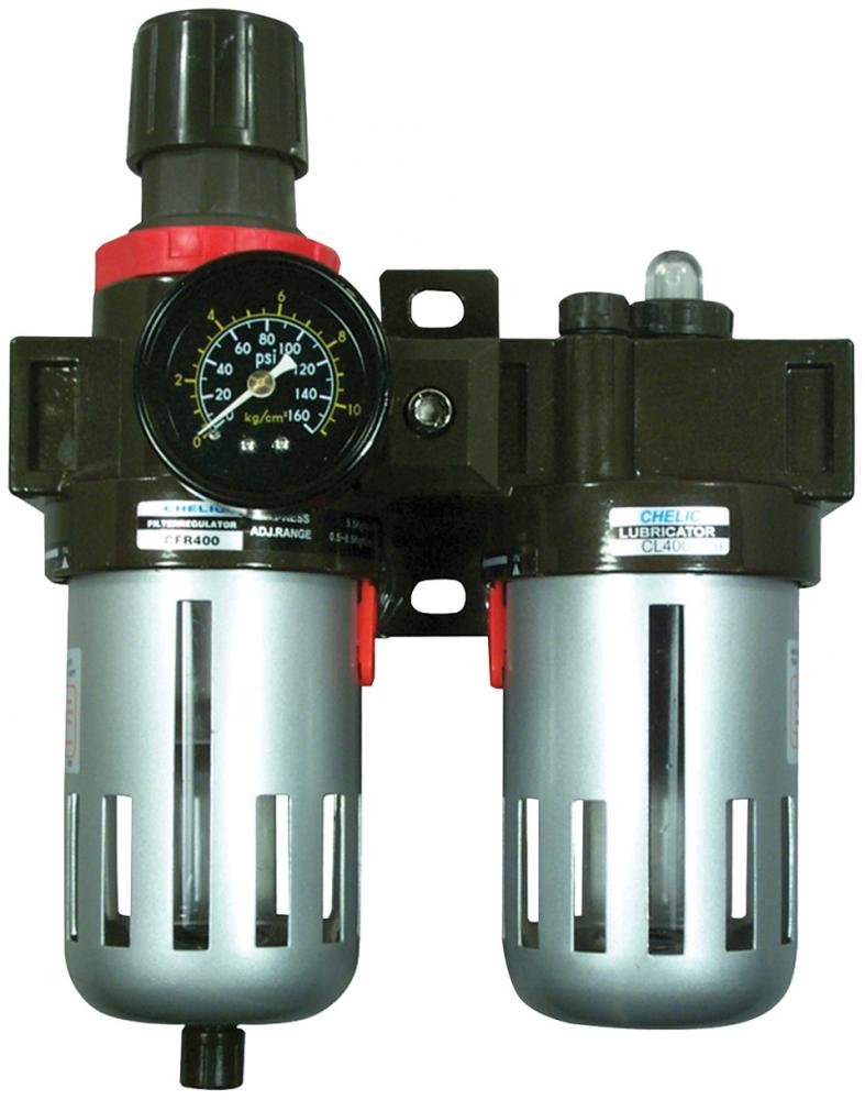 3/8" FILTER, REGULATOR & LUBRICATOR WITH GAUGE