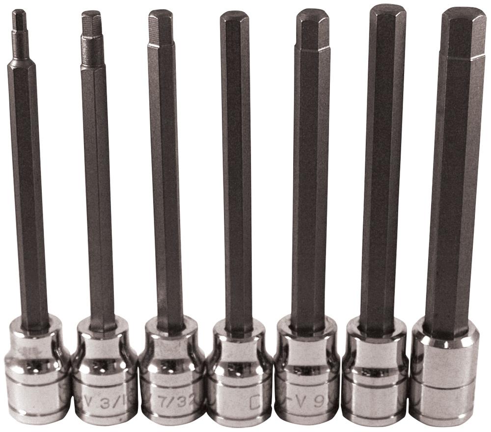 7PC XL SAE HEX BIT SCKT SET