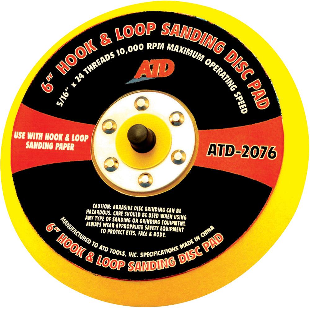6" QUICK CHANGE SANDING DISC PAD, HOOK & LOOP