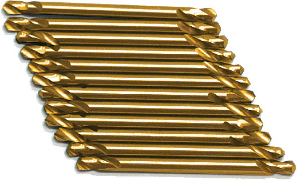 12PK 1/8" TITANIUM DBL END DRILL BIT SET