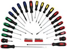 G2S ATD-6198 - 22-PC SCREWDRIVER WITH 16-PC BIT SET – SLOTTED, PHILLIPS, TORX, POZIDRIV