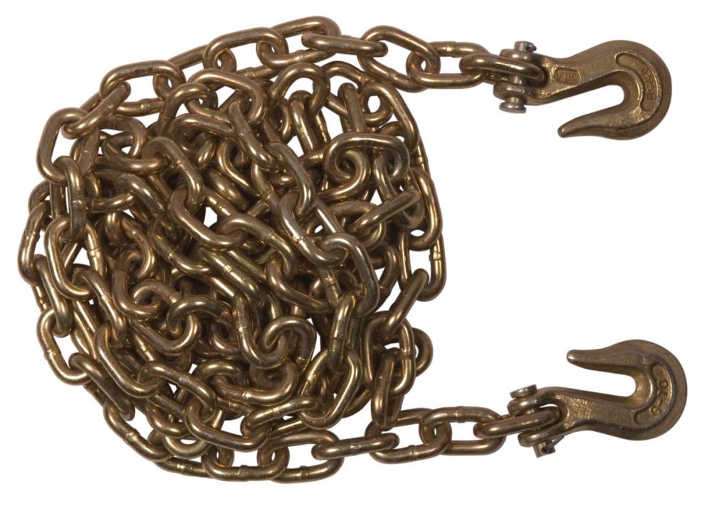 GR70 TIE DOWN CHAIN, 3/8'' X 10', GOLD CHROMATE