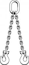 Ben-Mor DOS100932008-00 - G100 CHAIN DOUBLE SLING 9/32'' X 8' SLIP