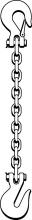 Ben-Mor SGG100038004-00 - G100 CHAIN SINGLE SLING 3/8'' X 4' GRAB/GRAB