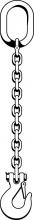 Ben-Mor SOS80038004-00 - G80 CHAIN SINGLE SLING 3/8'' X 4' OBL/SLIP