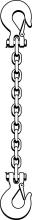 Ben-Mor SSS80932015-00 - G80 CHAIN SINGLE SLING 9/32'' X 15' SLIP/SLIP