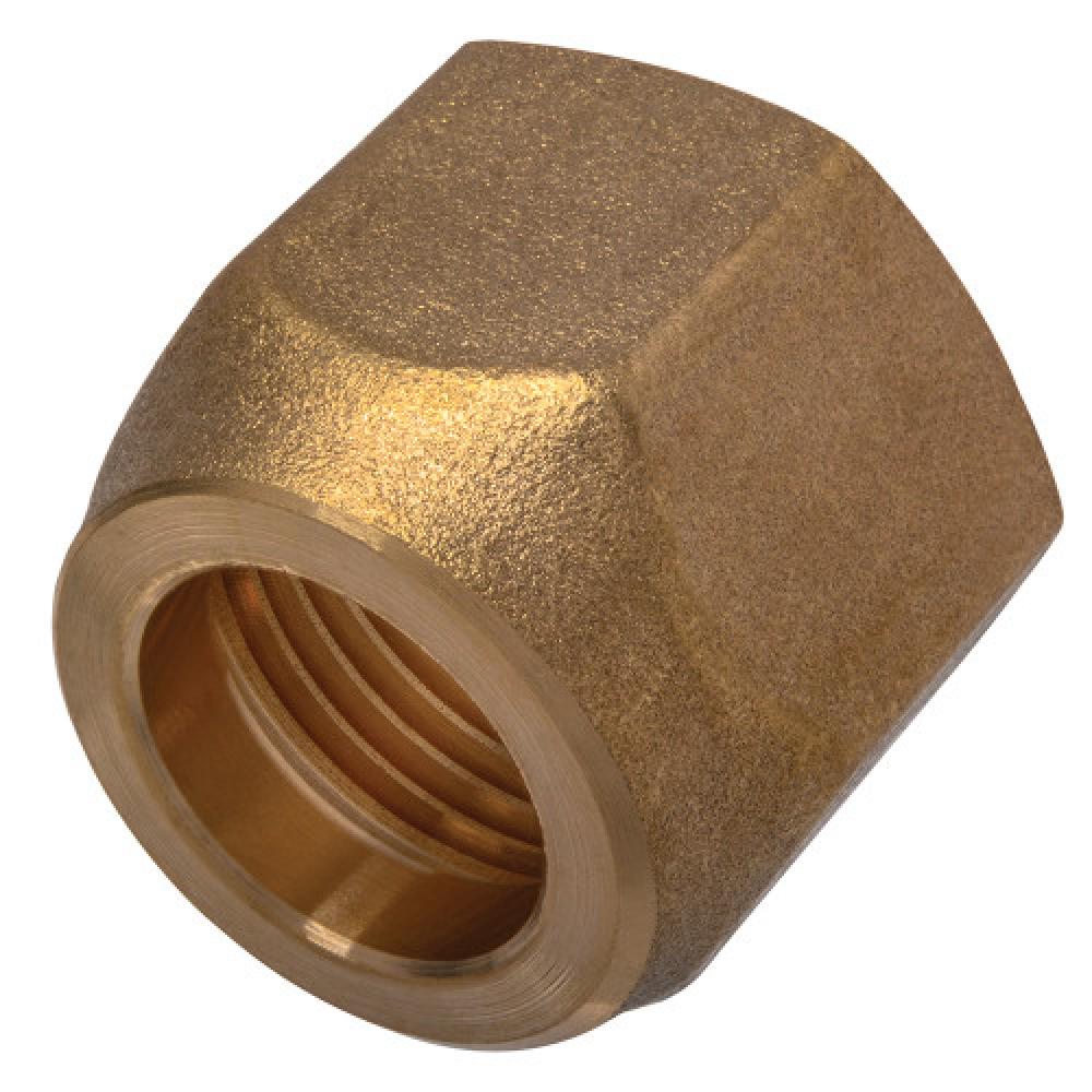 1/2"x3/8" Flare Nut Short Standard Reducing Brass