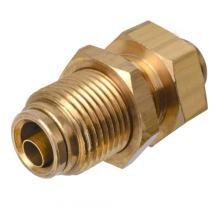 Paulin D7077DT-6 - 3/8" PTC Air Brake Bulkhead Union Brass