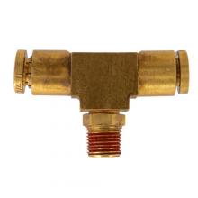 Paulin D7072S-4B - 1/4"x1/4" PTC Male Branch Tee Swivel Brass