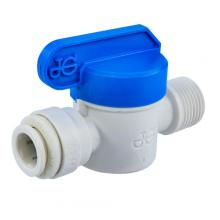 Paulin D6110-6 - 3/8"x3/8" John Guest PTC Shut-Off Valve Acetal