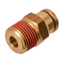 Paulin D7068DT-6D - 3/8"x1/2" PTC Air Brake Male Adaptor Brass