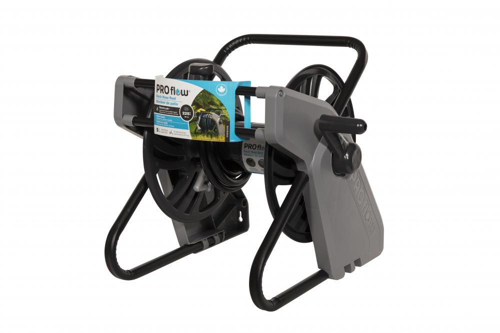 Hose Reel for deck, gray, system Never leak, hose guide. 225' capacity. Garant