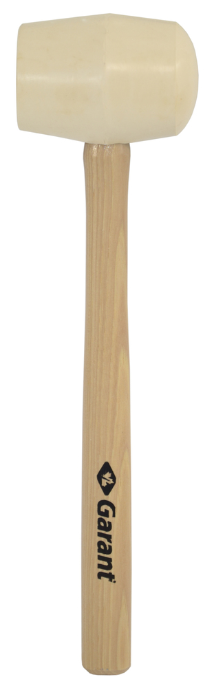 Rubber mallet, 28 oz, 16" hickory hdle, white