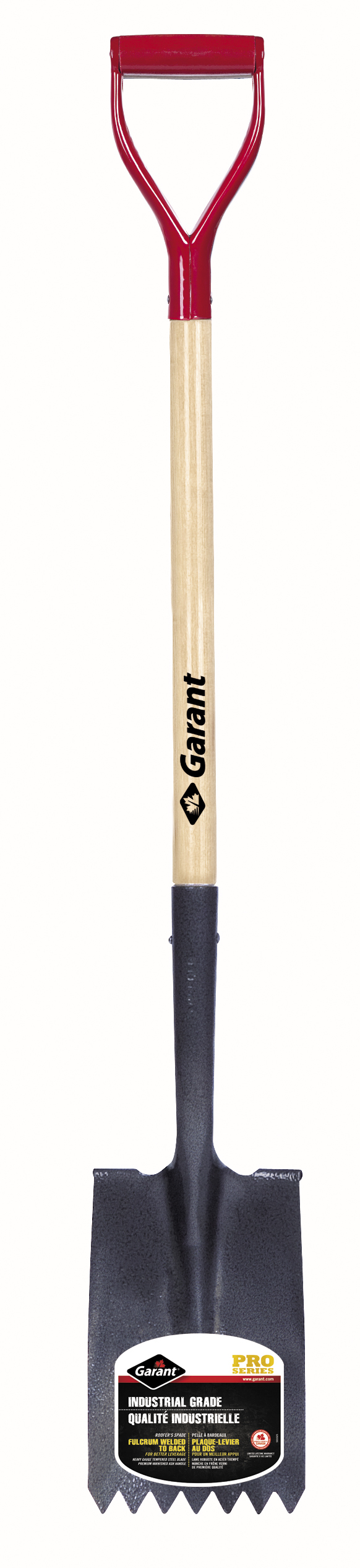 Roofer's spade, notched blade, dh