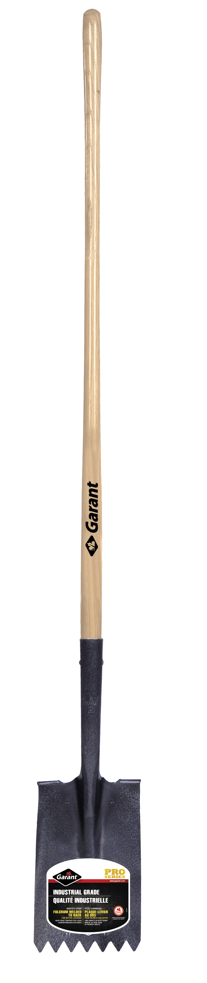 Roofer's spade, notched blade, lh