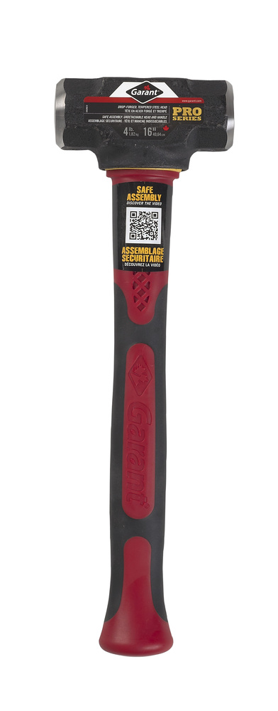 Sledge hammer, d. face, 4 lbs, 16" fg hdle, Garant Pro Series