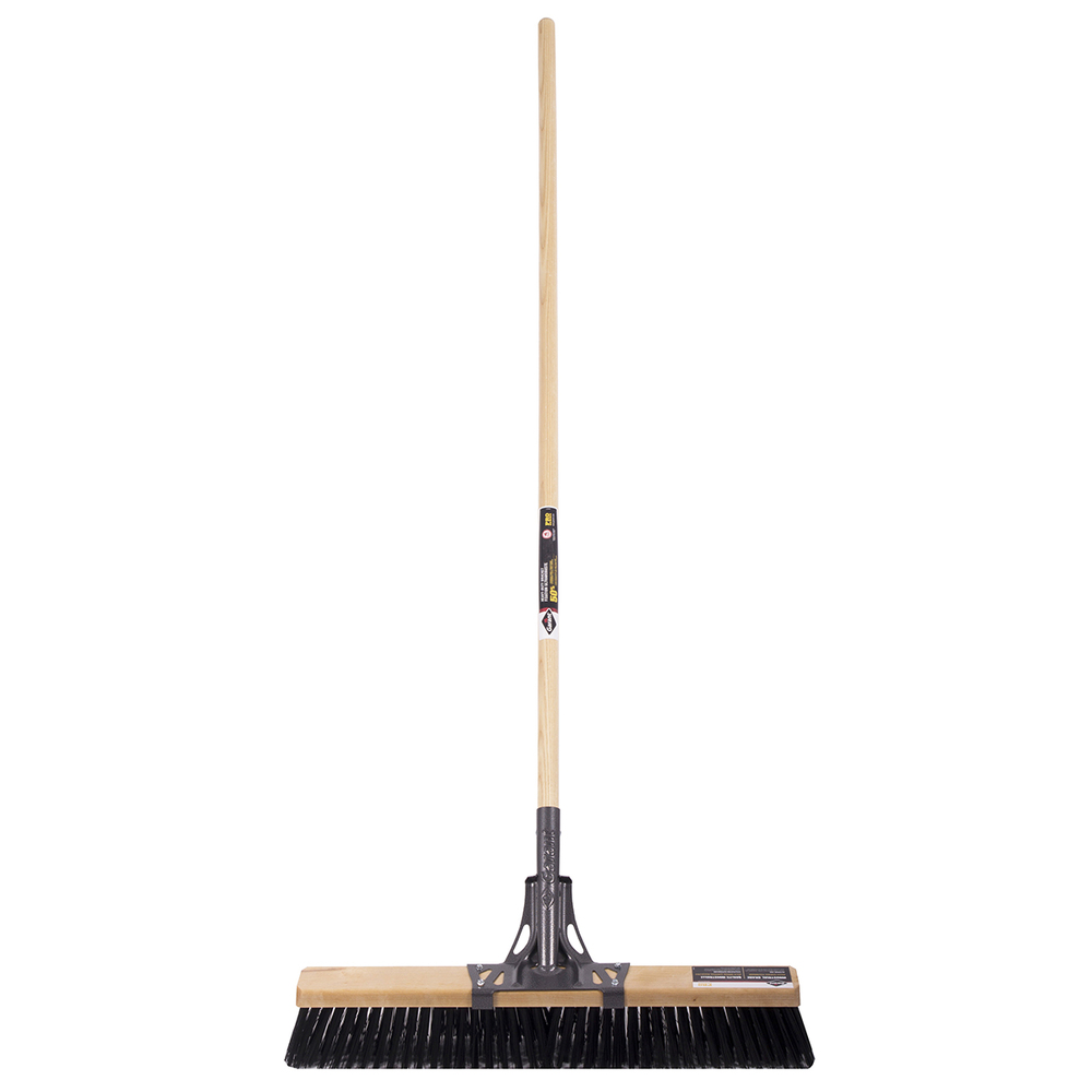 Push broom, 24", rough surface, wood hdle, lh, Garant Pro