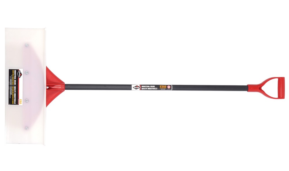 Snow pusher, 30" UHMW, black fiberglass hdle, kd, dh, Garant (bilingual)