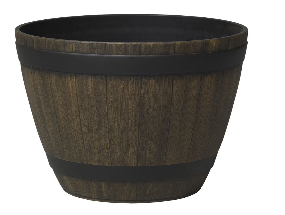 Pot Wine Barrel, HDR 15", kentucky walnut color
