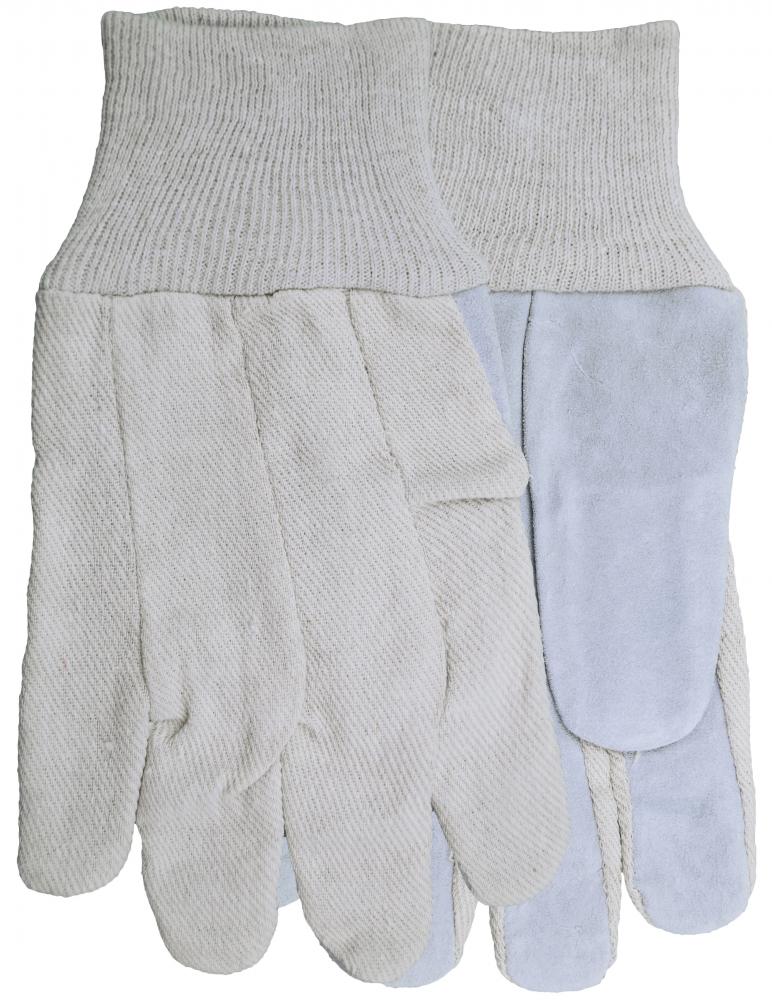 LEATHER FACE ECONOMY GRADE SPLIT COW COTTON DRILL BACK