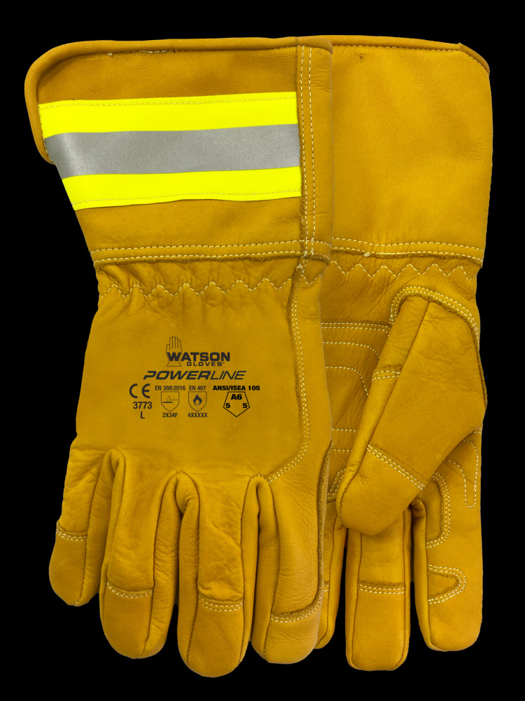 POWERLINE A6 FULLGRAIN COW REFLECTIVE 4 INCH CUFF UTILITY - X