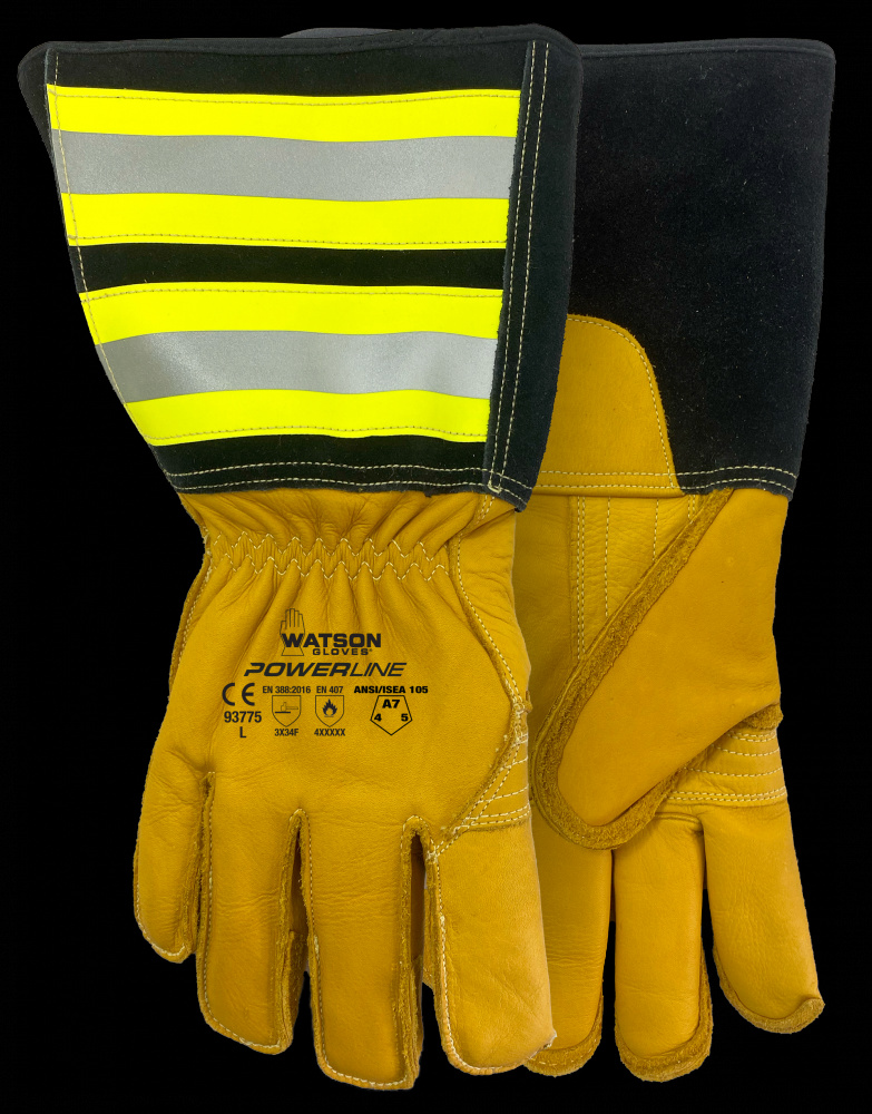 POWERLINE A7 FULL COW C100 LINED 6 INCH GAUNTLET UTILITY - L