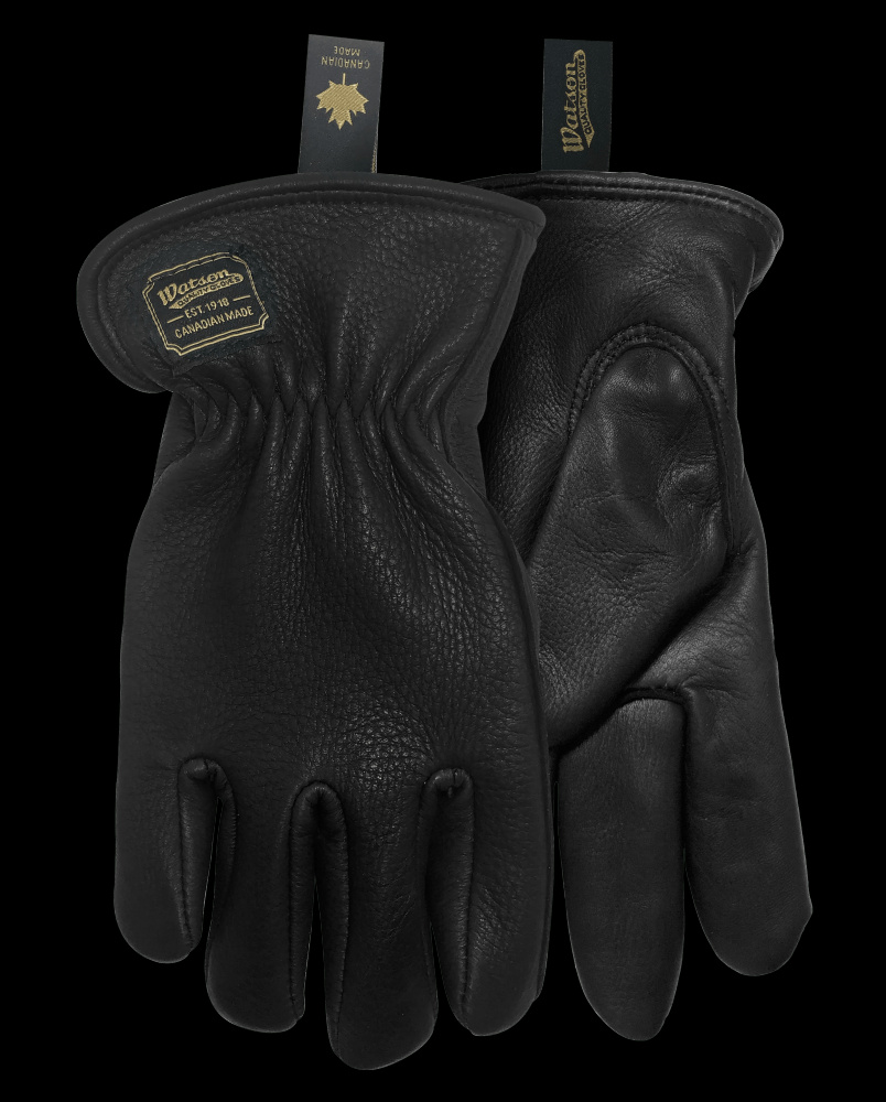 THE DUKE PREMIUM FULLGRAIN DEER FLEECE LINED BLACK DRIVER - X