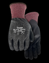Watson Gloves 384-XS - STEALTH BLACK WIDOW A6 13GG LIGHT POLYURETHANE COATED - XS