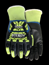 Watson Gloves 9398TPR-M - STEALTH TRIPLE THREAT A5 WASTENOT FULL DIPPED NITRILE LINED TPR COATED - M