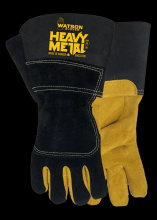 Watson Gloves 9533TCR-M - BLACK VELVET A5 SPLIT ELK BACK FULL REVERSE PALM C100 LINED WELDING - M