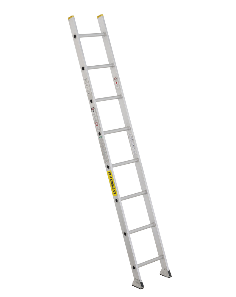 8' Aluminum Straight Ladder Type IA 300 Load Capacity (lbs)
