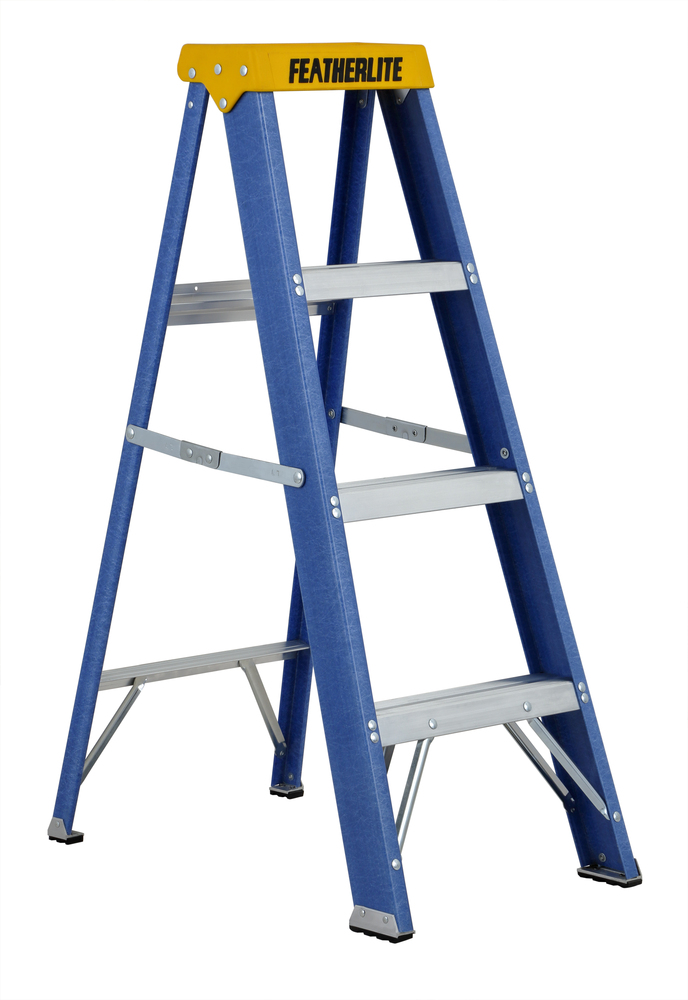 4' Fiberglass Step Ladder Type I 250 Load Capacity (lbs)