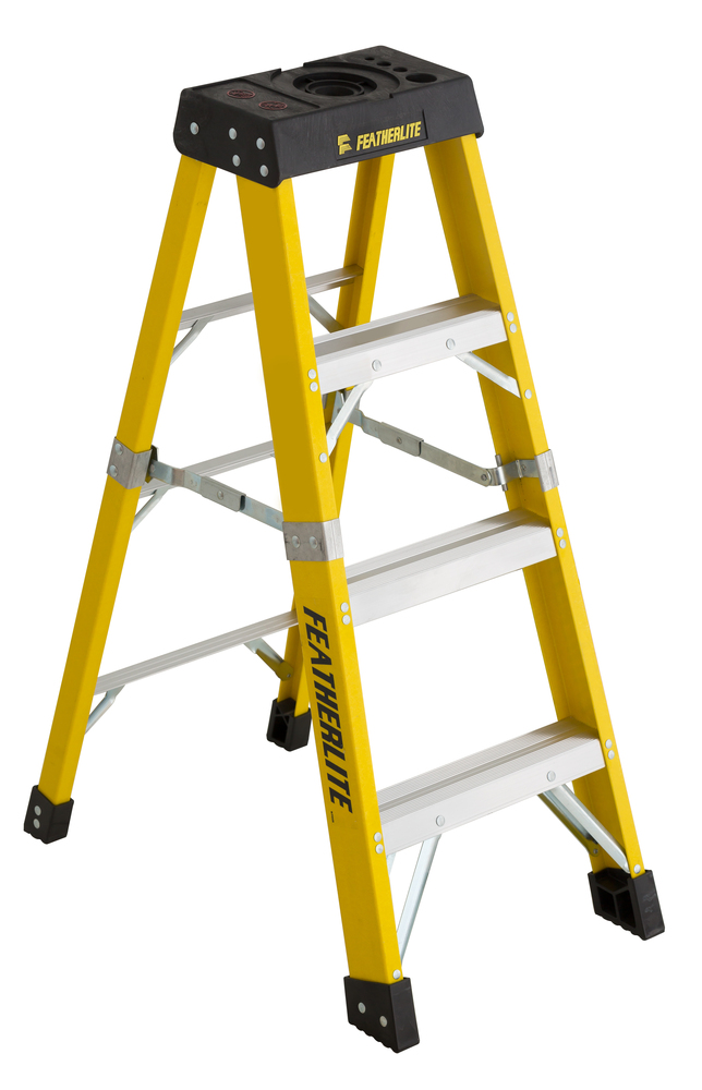 4' Fiberglass Step Ladder Type IA 300 Load Capacity (lbs)