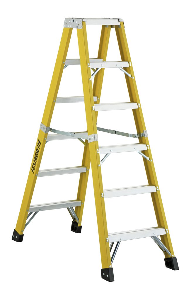 6' Fiberglass Twin Step Ladder Type IA 300 Load Capacity (lbs)