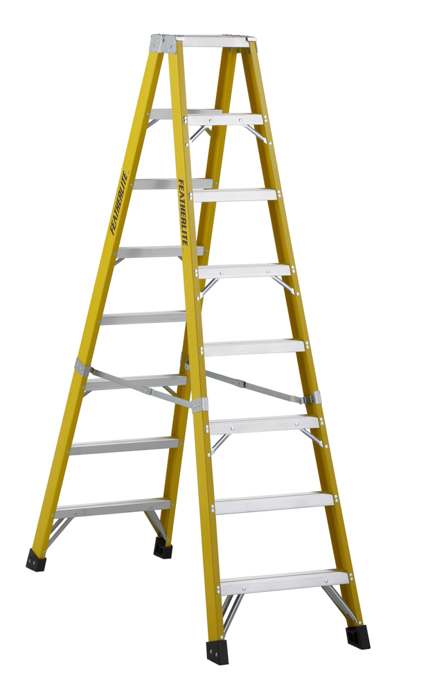 8' Fiberglass Twin Step Ladder Type IA 300 Load Capacity (lbs)