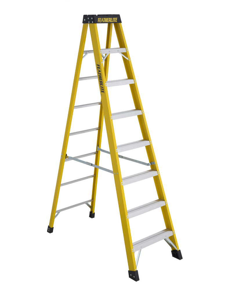 8' Fiberglass Step Ladder Type IA 300 Load Capacity (lbs)