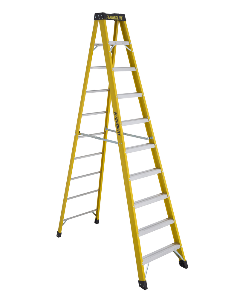 12' Fiberglass Step Ladder Type IA 300 Load Capacity (lbs)