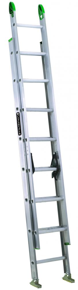 16' Aluminum Extension Ladder,  w/Pro Grip, Type II, 225 lb Load Capacity