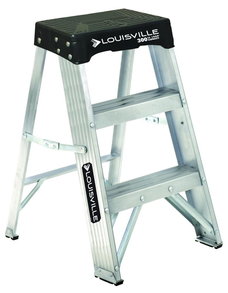 2' Aluminum Step stool,  Type IA, 300 lb Load Capacity