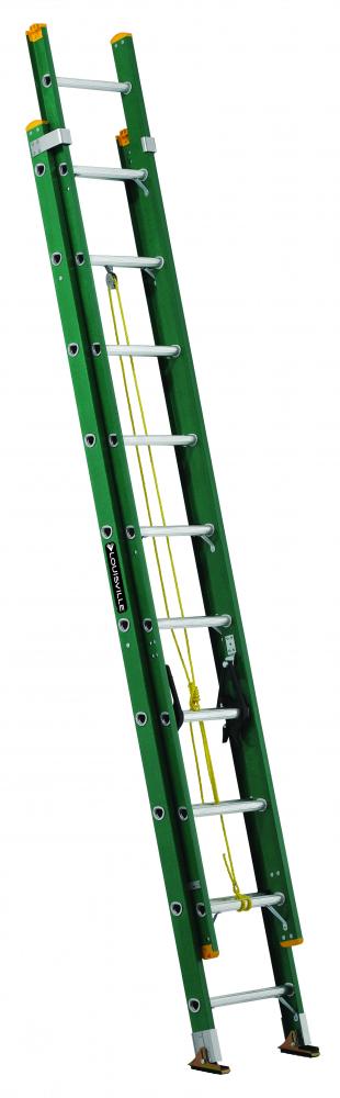 20' Fiberglass Extension Ladder, Type II, 225 lb Load Capacity