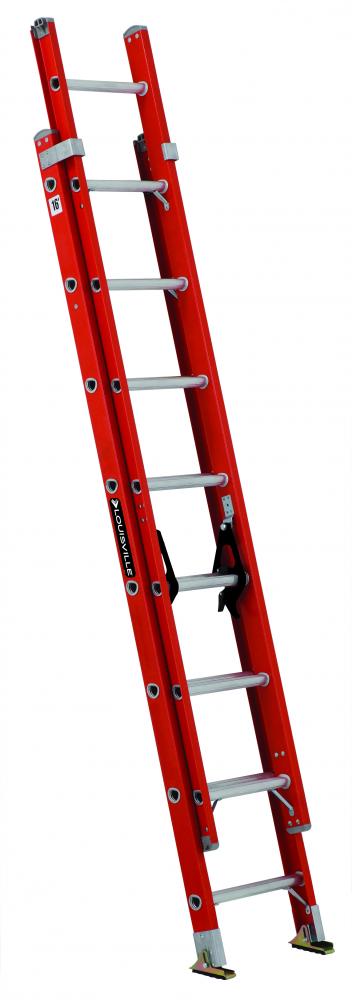 16' Fiberglass Extension Ladder, Type IA, 300 lb Load Capacity