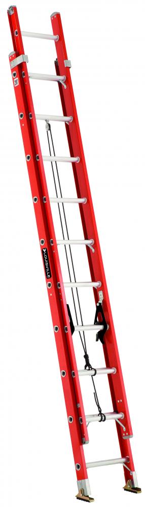 20' Fiberglass Extension Ladder, Type IA, 300 lb Load Capacity