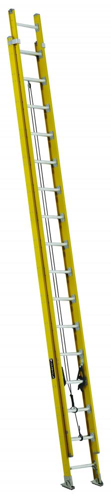32' Fiberglass Extension Ladder, Type IAA, 375 lb Load Capacity