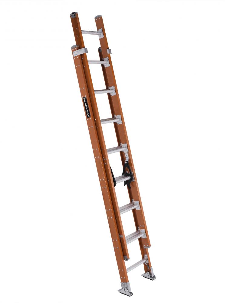 16' Fiberglass Extension Ladder, Type IA, 300 lb Load Capacity