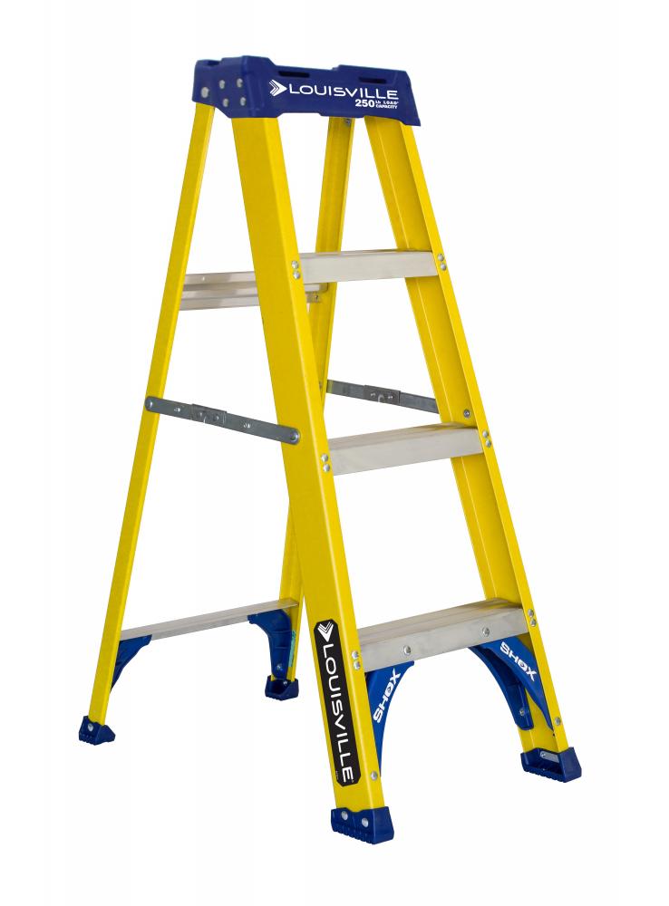 4' Fiberglass Step Ladder, Type I, 250 lb Load Capacity