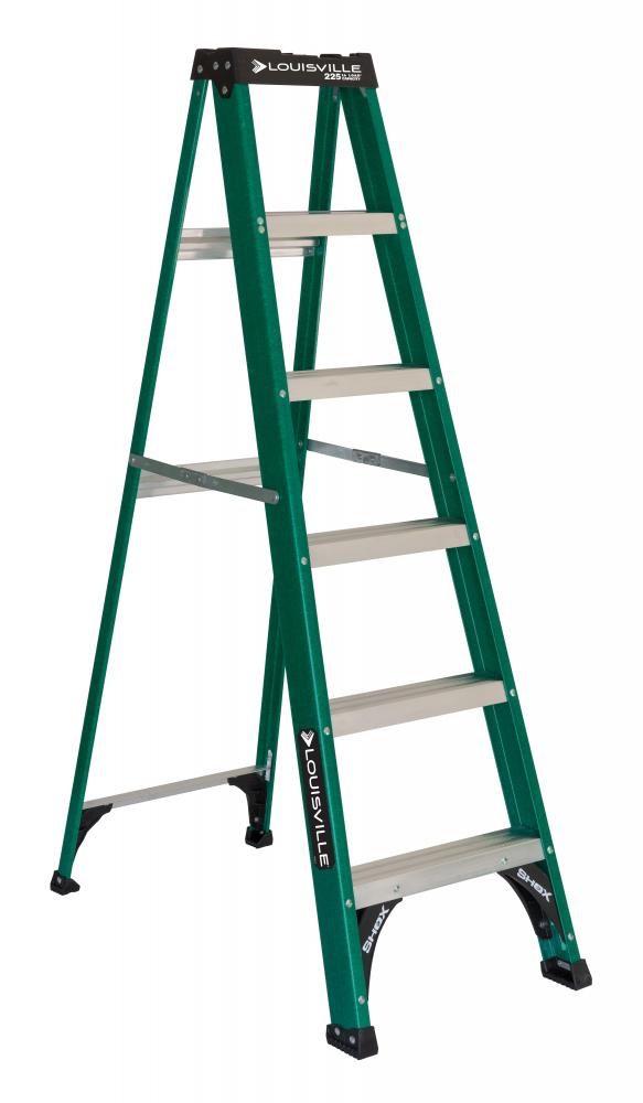 6' Fiberglass Step Ladder, Type II, 200 lb Load Capacity