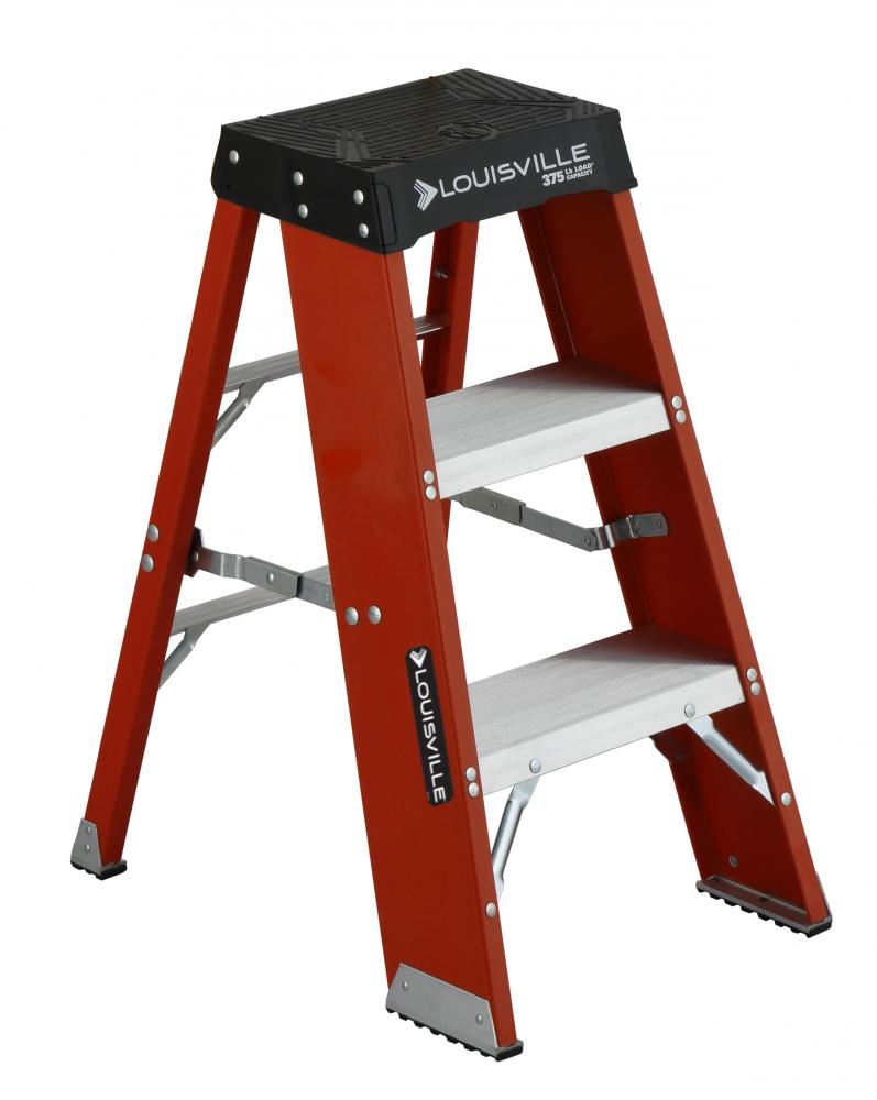 3' Fiberglass Step Stool, Type IAA, 375 lb Load Capacity